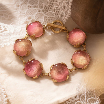 Gold-Plated · Sunburst Jelly-Glass Bracelet