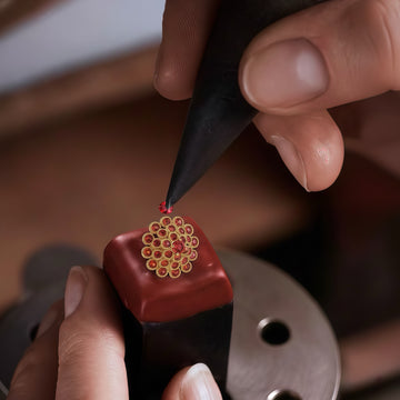 Handmade Cloisonné Floral Ring