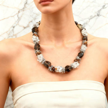 Hand-Wired Cluster · Smoky Quartz Necklace