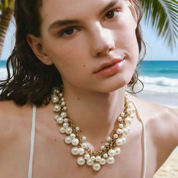Classic Pearl Flower Necklace