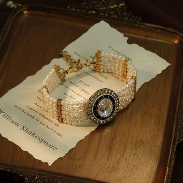 Etched Spacers · Multi-Strand Pearl Radiance Bracelet