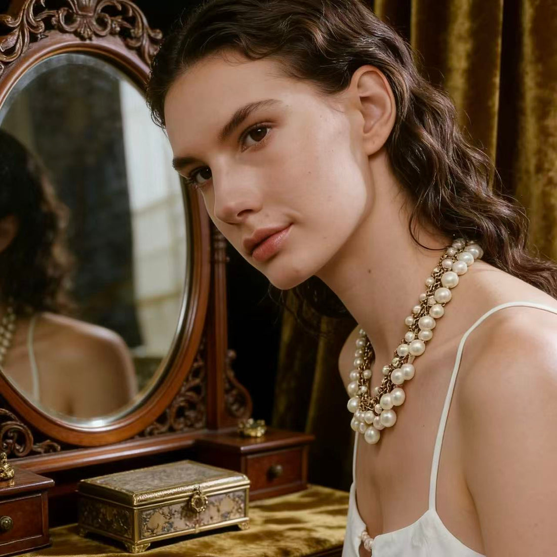 Classic Pearl Flower Necklace